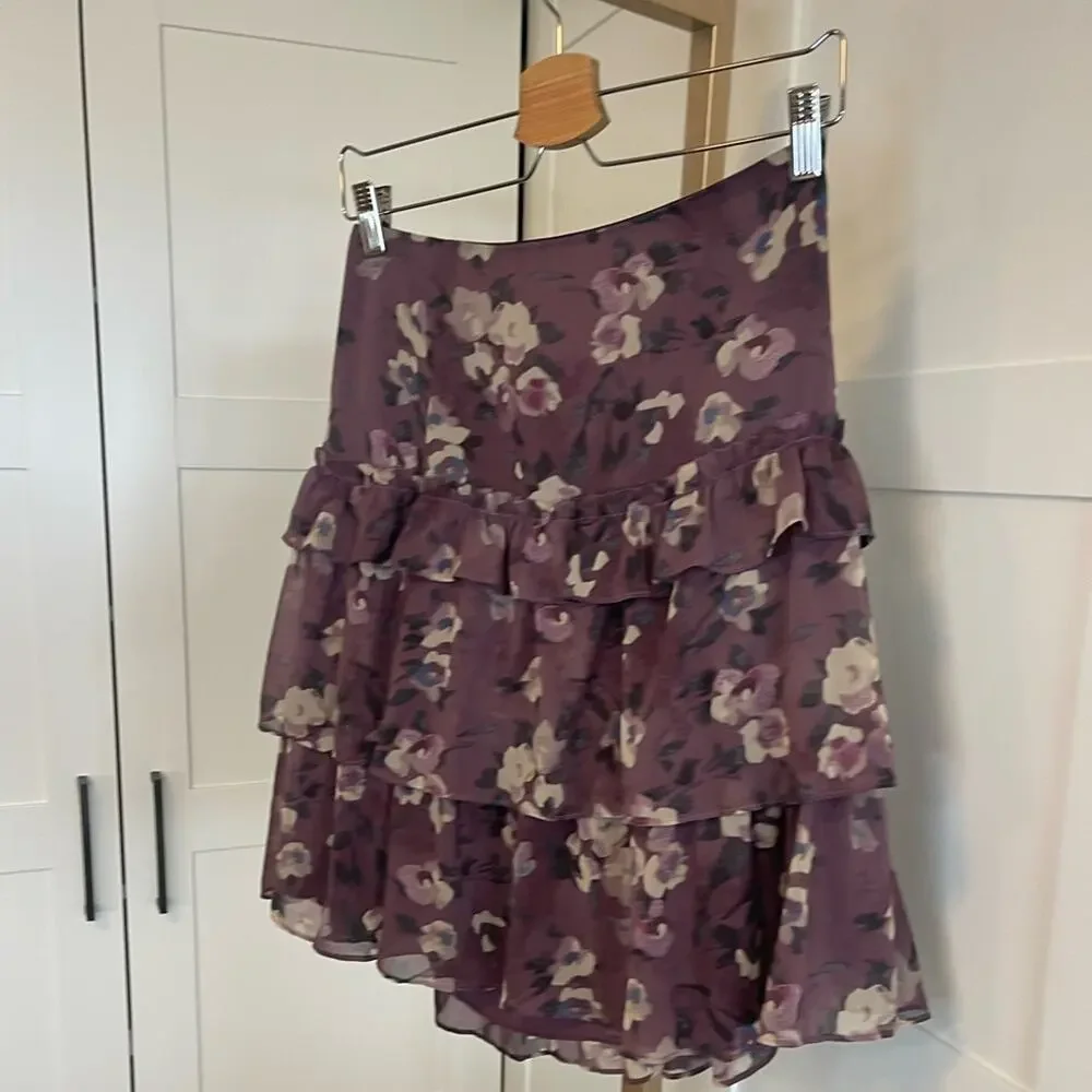 NWOT: Ralph Lauren Floral Tiered Skirt in Size 10